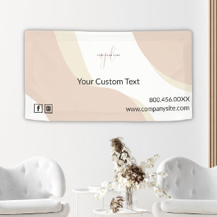Pink Swirl Business Logo Event Display Marketing Banner