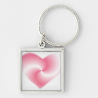 Pink Swirl Heart - Keychain