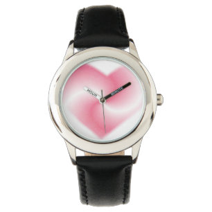 Pink Swirl Heart Watch