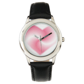 Pink Swirl Heart Watch