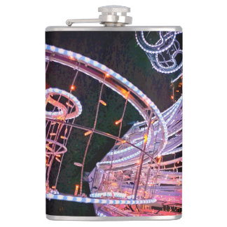 Pink swirl hip flask