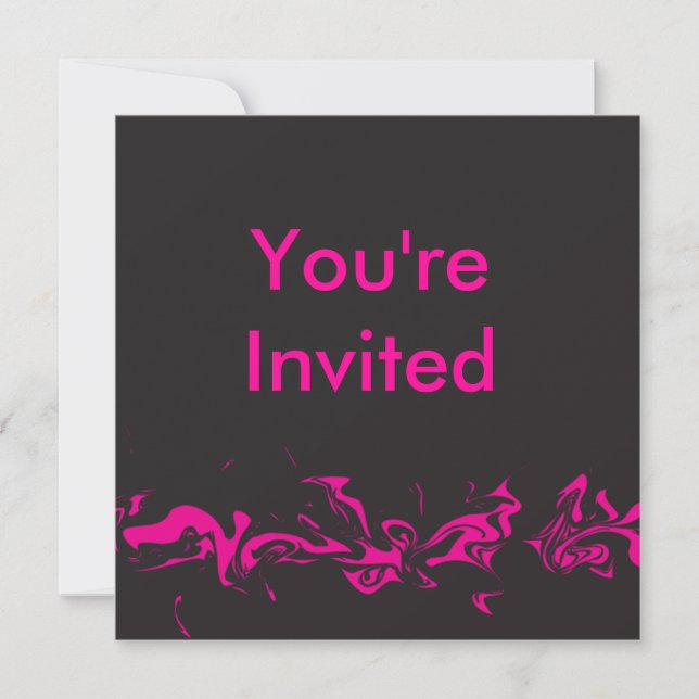 Pink Swirl Invitation (Front)