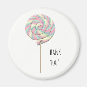 Pink Swirl Lollipop Magnet
