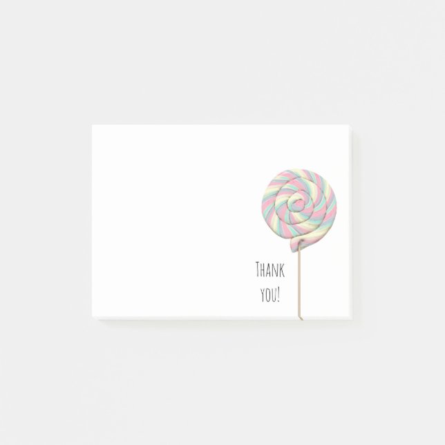 Pink Swirl Lollipop Notes (Front)
