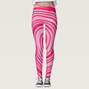 Pink swirl pattern leggings
