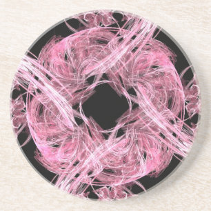 Pink Swirling Currents Coaster