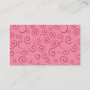Pink Swirls Business Card
