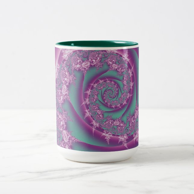 Pink Swirls Design Mug (Center)