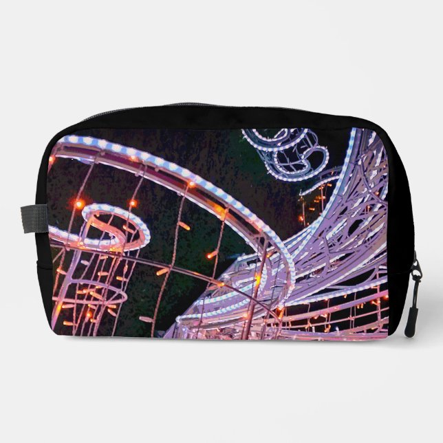Pink swirls dopp kit (Front)