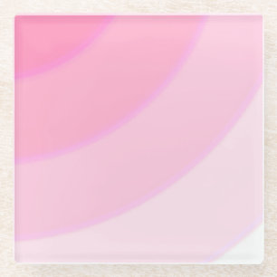 Pink Swirls Glass Coaster