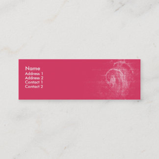 Pink Swirls - skinny Mini Business Card