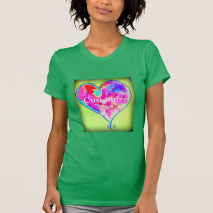 Pink swirly heart  T-Shirt