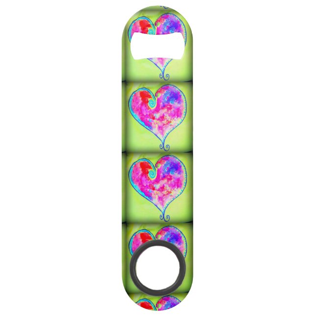 pink swirly hearts green (Front)