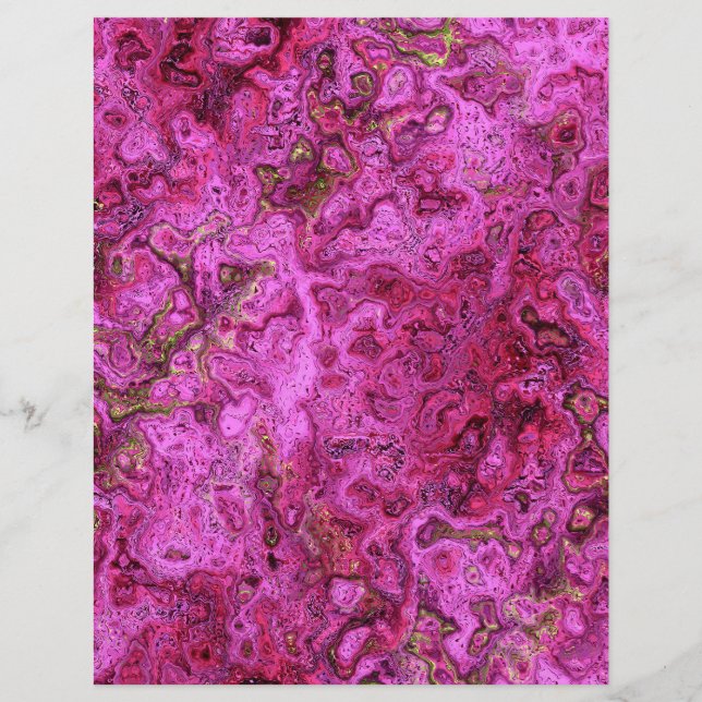 Pink Swirly Marble Bulk Scrapbook Paper Pages (Front)