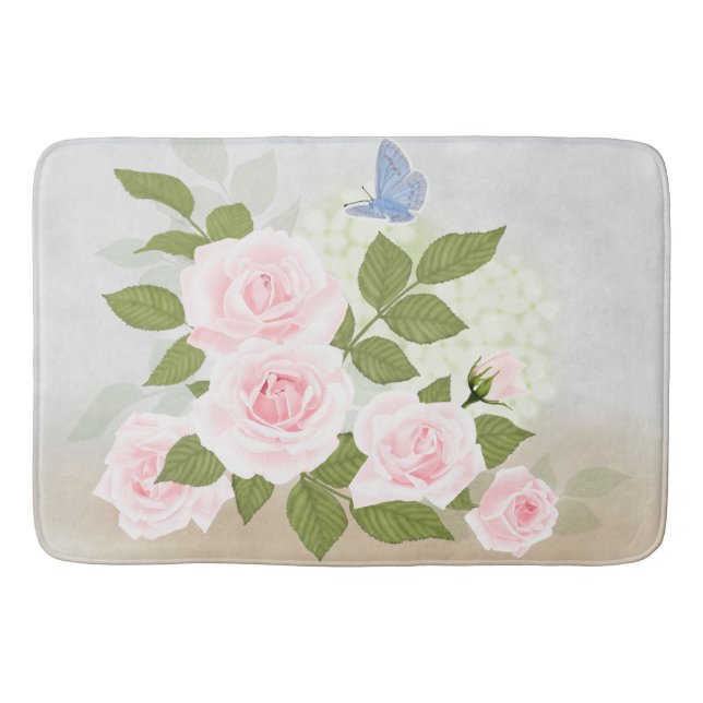 Pink Symphony-Roses Bath Mat (Front)