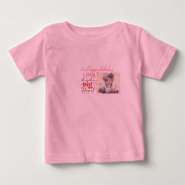 pink t-shirt,  customise image Toddler clothing, Baby T-Shirt (Front)