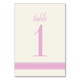 Pink Table Number, Caroline Wedding Table Sign Number