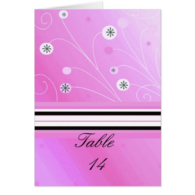 Pink Table Seating Card (Front)
