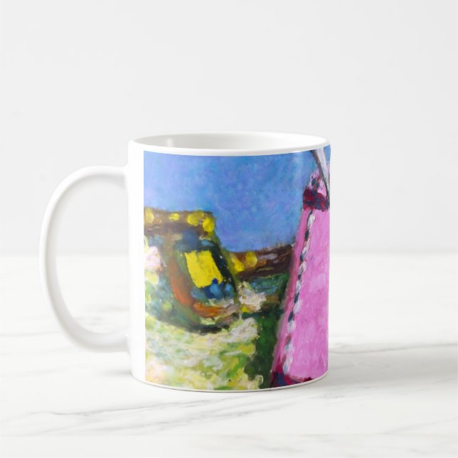 Pink Tag Coffee Mug (Left)