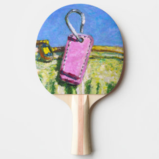 Pink Tag Expressionist Paintings iPad mini Ping Pong Paddle
