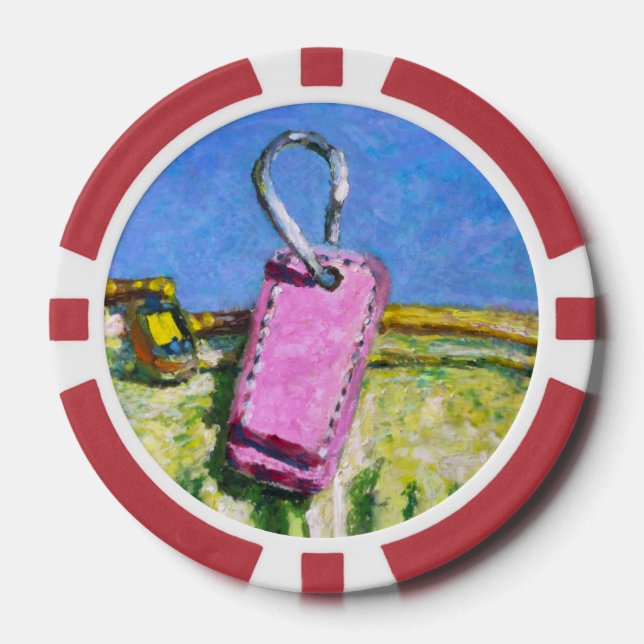 Pink Tag Poker Chips (Front)
