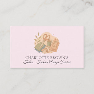 Pink Tailor Sewing Fashion Alterations Business Card