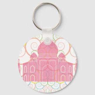 Pink Taj Mahal Key Ring