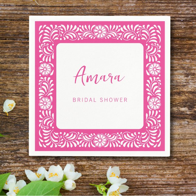 PINK TALAVERA BRIDAL SHOWER NAPKIN (Creator Uploaded)