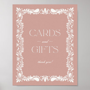 Pink Talavera Tile Spanish Cards and Gifts Sign