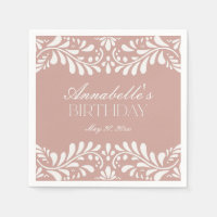 Pink Talavera Tile Spanish Fiesta Birthday