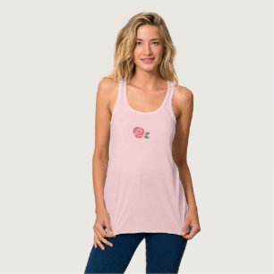 Pink Tank Top with Rose
