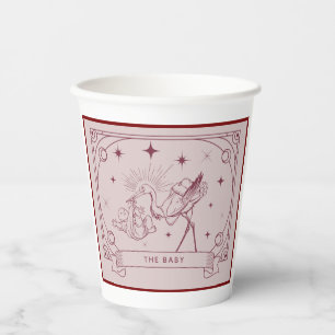 Pink Tarot Baby Shower Paper Cups