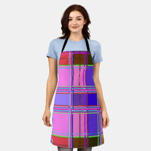 Pink tartan Fabric Pattern Cloth Madras Apron