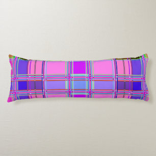 Pink tartan Fabric Pattern Cloth Madras Body Cushion