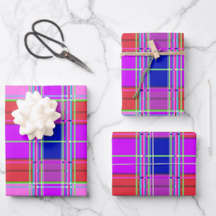 Pink tartan Fabric Pattern Cloth Madras Wrapping Paper Sheet
