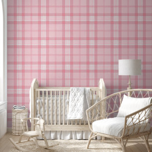 Pink Tartan Print – Cosy Plaid Wallpaper