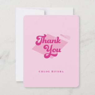 Pink Tassel Thank You Card