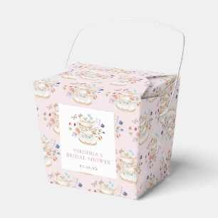 Pink Tea Party Bridal Shower Favour Box