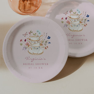 Pink Tea Party Paper Plate