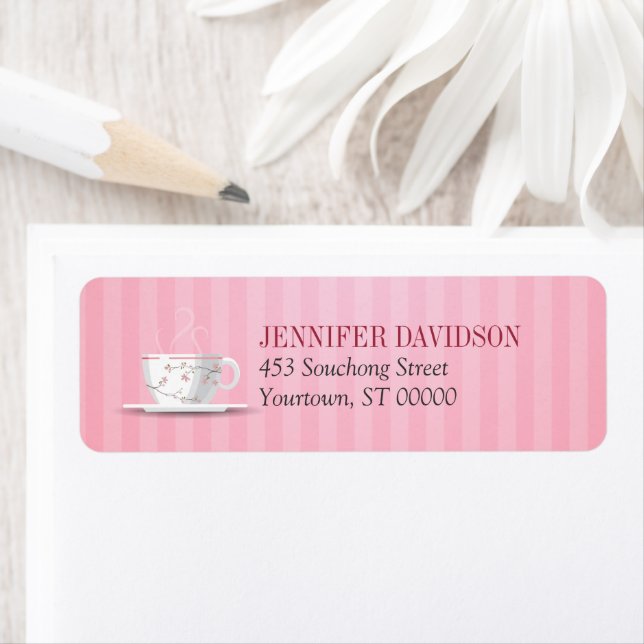 Pink Tea Party Return Address (Insitu)