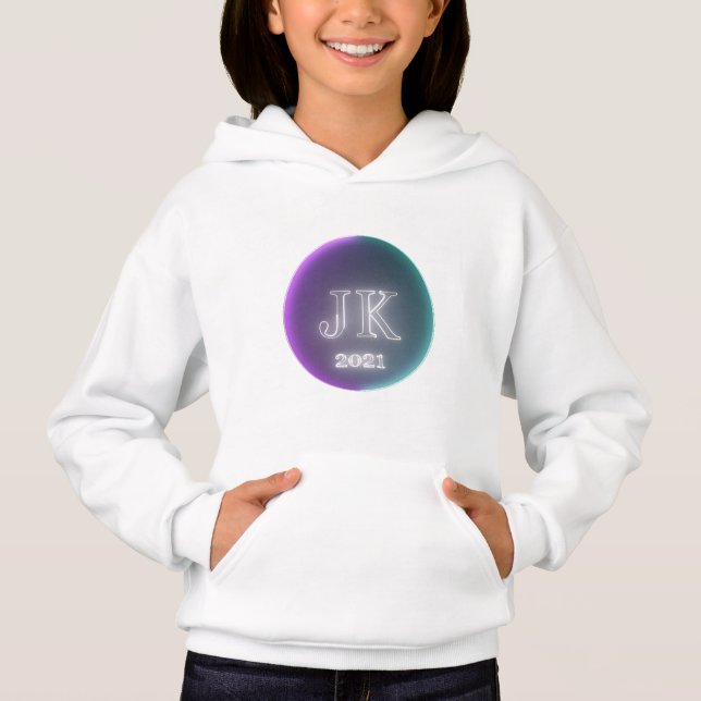 Pink Teal Kids Pullover (Front)