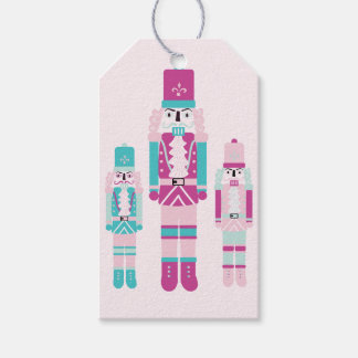 Pink & Teal Nutcracker Trio Gift Tag