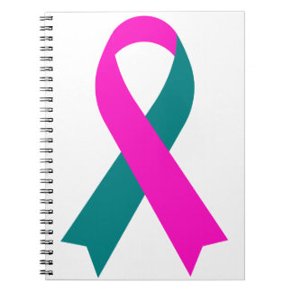 Pink & Teal Ribbon BRCA 1 & 2 Hereditary  Notebook