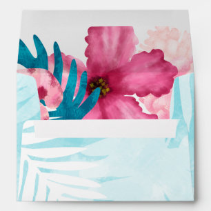 Pink & Teal Tropical Envelope