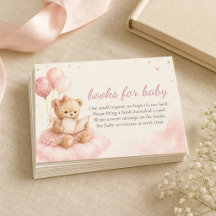 Pink Teddy Bear Books for Baby Shower