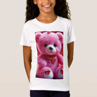 "Pink Teddy Bear Cute T-Shirt for All Ages"