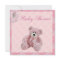 Pink Teddy Bear & Flowers Girl's Baby Shower