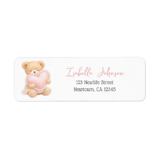 Pink Teddy Bear Girl Custom