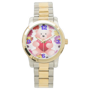Pink Teddy bear Love bear Watch