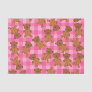 Pink Teddy Bear Tissue Paper